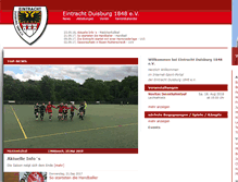 Tablet Screenshot of eintracht-duisburg.org